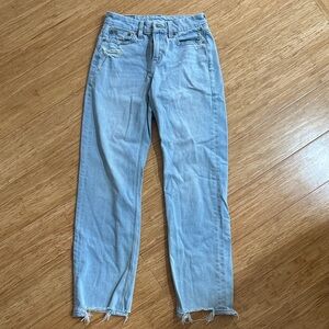 American Eagle Light Wash Women’s Straight Jeans - Casual Everyday Style